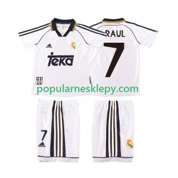 Koszulka Krótka dla Dzieci Real Madryt Pierwszy strój RAUL 7 Retro 1998 2000