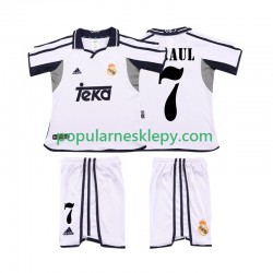 Koszulka Krótka dla Dzieci Real Madryt Pierwszy strój RAUL 7 Retro 2001 2002