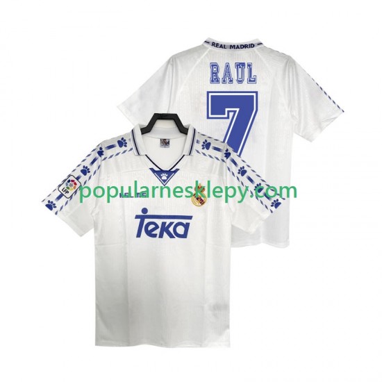 Koszulka Krótka Męska Real Madryt Pierwszy strój RAUL 7 Retro 1996 1997