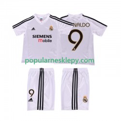 Koszulka Krótka dla Dzieci Real Madryt Pierwszy strój RONALDO 9 Retro 2004 20025