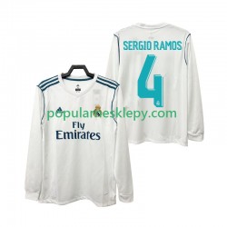 Koszulka Długi Męska Real Madryt Pierwszy strój SERGIO RAMOS 4 Retro 2017 2018