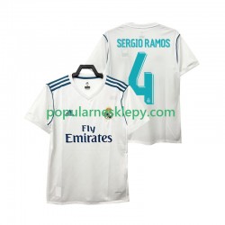 Koszulka Krótka Męska Real Madryt Pierwszy strój SERGIO RAMOS 4 Retro 2017 2018