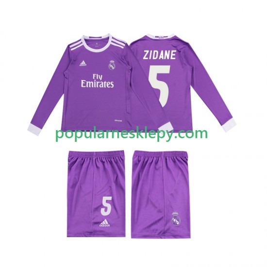 Koszulka Długi dla Dzieci Real Madryt Drugi strój ZIDANE 5 Retro 2016