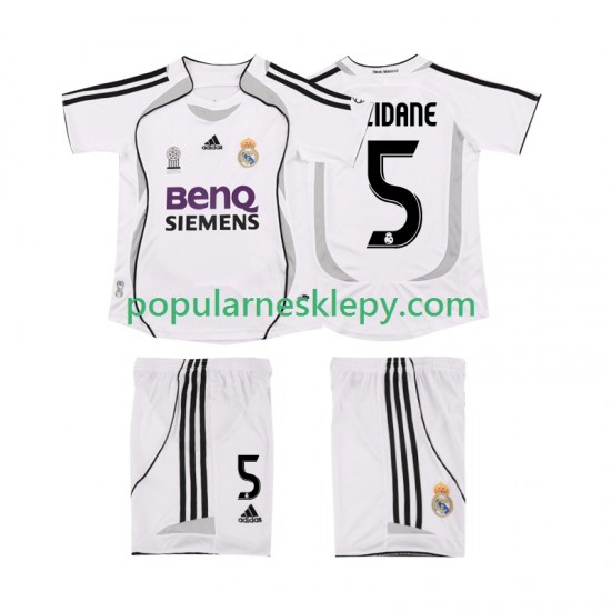 Koszulka Krótka dla Dzieci Real Madryt Pierwszy strój ZIDANE 5 Retro 2006 2007