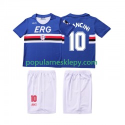 Koszulka Krótka dla Dzieci Sampdoria Pierwszy strój MANCINI 10 Retro 1990 1991