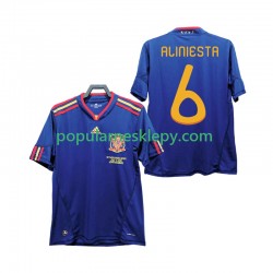 Koszulka Krótka Męska Reprezentacji Hiszpanii Drugi strój Andres Iniesta 6 Retro 2010