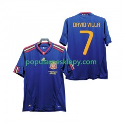 Koszulka Krótka Męska Reprezentacji Hiszpanii Drugi strój DAVID VILLA 7 Retro 2010