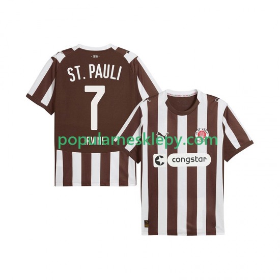 Koszulka Krótka Męska Pierwszy strój St. Pauli Jackson Irvine 7 2025-2026