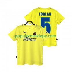 Koszulka Krótka Męska Villarreal CF Pierwszy strój FORLAN 5 Retro 2005 2006