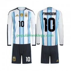 Koszulka Długi dla Dzieci Reprezentacji Argentyny Pierwszy strój Maradona 10 World Cup 2026