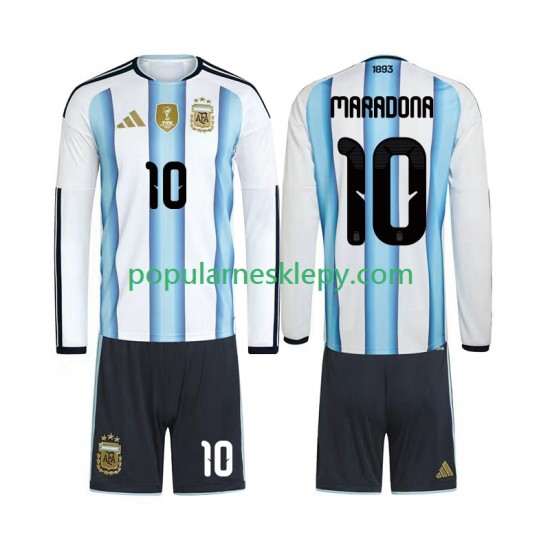 Koszulka Długi dla Dzieci Reprezentacji Argentyny Pierwszy strój Maradona 10 World Cup 2026
