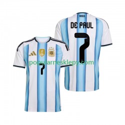 Koszulka Krótka Męska Reprezentacji Argentyny Pierwszy strój Rodrigo De Paul 7 World Cup 2026