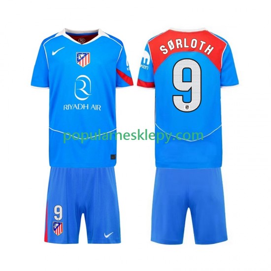 Koszulka Krótka dla Dzieci Atlético Madryt Trzeci strój Alexander Sorloth 9 2025-2026 Koszulka Krótka dla Dzieci Atlético Madryt Trzeci strój Alexander Sorloth 9 2025-2026