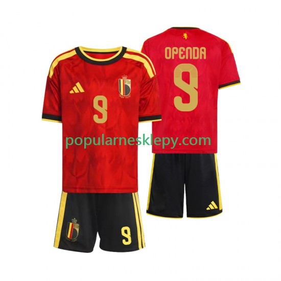 Koszulka Krótka dla Dzieci Reprezentacji Belgii Pierwszy strój Openda 9 World Cup 2026 Koszulka Krótka dla Dzieci Reprezentacji Belgii Pierwszy strój Openda 9 World Cup 2026