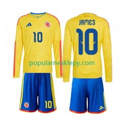 Koszulka Długi dla Dzieci Reprezentacji Kolumbii Pierwszy strój James Rodriguez 10 World Cup 2026