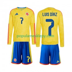 Koszulka Długi dla Dzieci Reprezentacji Kolumbii Pierwszy strój Luis Diaz 7 World Cup 2026