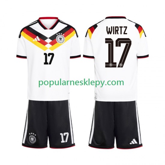 Koszulka Krótka dla Dzieci Reprezentacji Niemiec Pierwszy strój Florian Wirtz 17 World Cup 2026