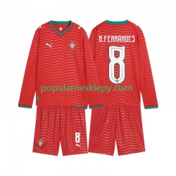 Koszulka Długi dla Dzieci Reprezentacji Portugalii Pierwszy strój Bruno Fernandes 8 World Cup 2026