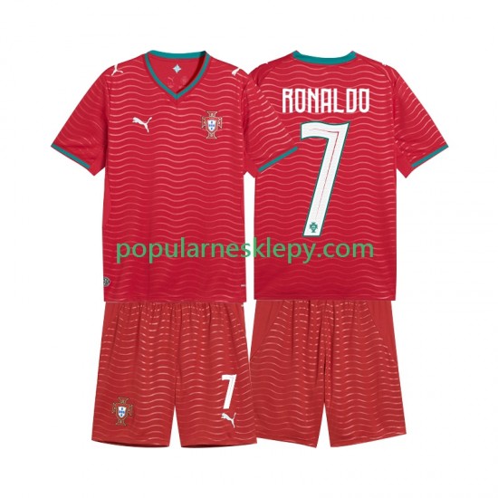 Koszulka Krótka dla Dzieci Reprezentacji Portugalii Pierwszy strój Cristiano Ronaldo 7 World Cup 2026
