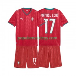 Koszulka Krótka dla Dzieci Reprezentacji Portugalii Pierwszy strój Rafael Leao 17 World Cup 2026