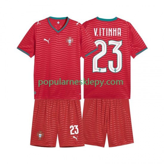 Koszulka Krótka dla Dzieci Reprezentacji Portugalii Pierwszy strój Vitinha 23 World Cup 2026