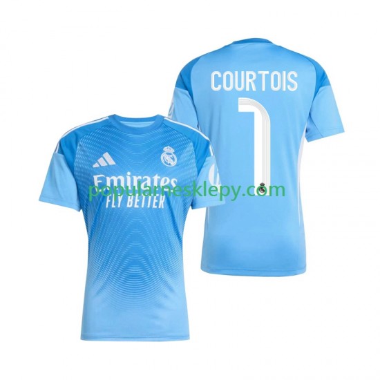 Koszulka Krótka Męska Bramkarz Real Madryt Pierwszy strój Thibaut Courtois 1 2025-2026 Koszulka Krótka Męska Bramkarz Real Madryt Pierwszy strój Thibaut Courtois 1 2025-2026