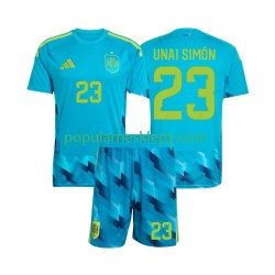 Koszulka Krótka dla Dzieci Bramkarz Reprezentacji Hiszpanii Pierwszy strój Unai Simon 23 World Cup 2026