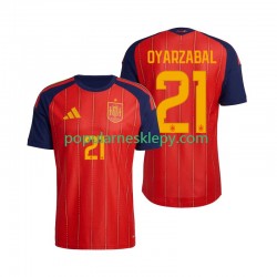 Koszulka Krótka Męska Reprezentacji Hiszpanii Pierwszy strój Mikel Oyarzabal 21 World Cup 2026
