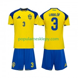 Koszulka Krótka dla Dzieci Reprezentacji Szwecji Pierwszy strój Victor Lindelof 3 2026
