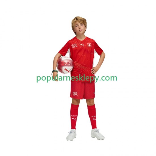 Koszulka Krótka dla Dzieci Reprezentacji Szwajcarii Pierwszy strój World Cup 2026 Koszulka Krótka dla Dzieci Reprezentacji Szwajcarii Pierwszy strój World Cup 2026