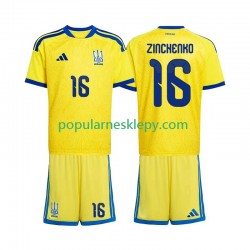 Koszulka Krótka dla Dzieci Reprezentacji Ukrainy Pierwszy strój Oleksandr Zinchenko 16 World Cup 2026