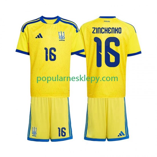 Koszulka Krótka dla Dzieci Reprezentacji Ukrainy Pierwszy strój Oleksandr Zinchenko 16 World Cup 2026