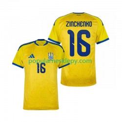 Koszulka Krótka Męska Reprezentacji Ukrainy Pierwszy strój Oleksandr Zinchenko 16 World Cup 2026