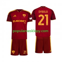 Koszulka Krótka dla Dzieci AS Roma Pierwszy strój Paulo Dybala 21 2026-2027