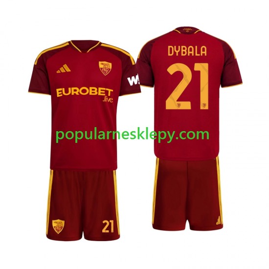 Koszulka Krótka dla Dzieci AS Roma Pierwszy strój Paulo Dybala 21 2026-2027