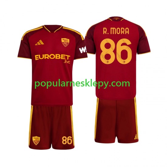 Koszulka Krótka dla Dzieci AS Roma Pierwszy strój Rodrigo Mora 86 2026-2027
