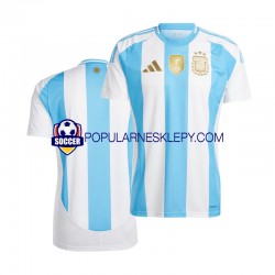 Koszulka Krótka Męska Reprezentacji Argentyny Pierwszy strój Niebieski Biały Copa America 2024