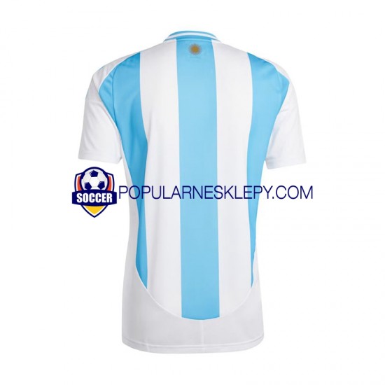 Koszulka Krótka Męska Reprezentacji Argentyny Pierwszy strój Niebieski Biały Copa America 2024