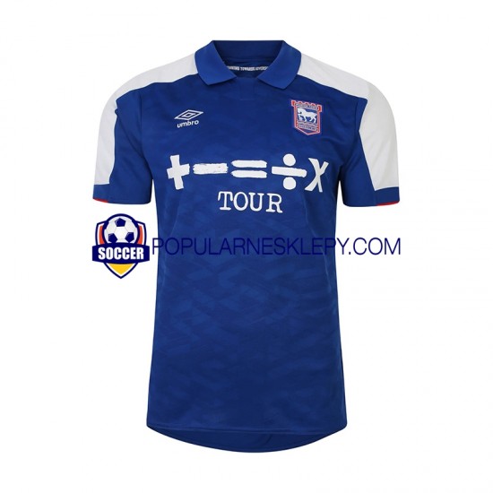 Koszulka Krótka Męska Pierwszy strój Ipswich Town 2023-2024