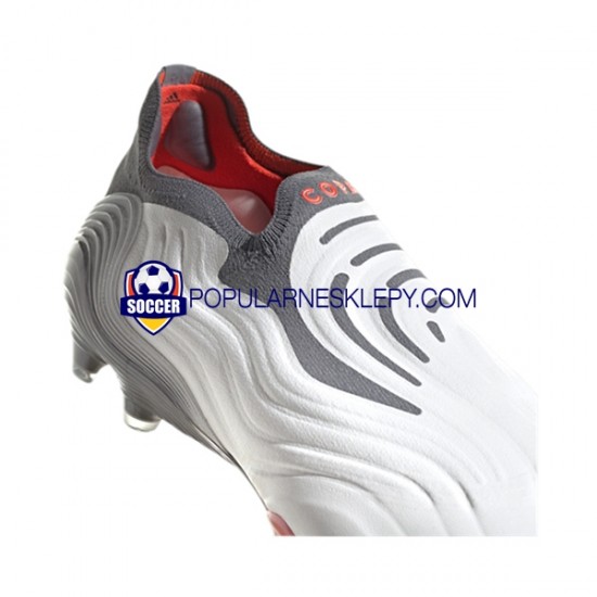 Czerwony Szary Biały Adidas COPA SENSE FG White Gnist Buty piłkarskie