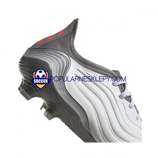 Czerwony Szary Biały Adidas COPA SENSE.1 FG White Gnist Buty piłkarskie