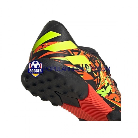 Pomarańczowy Żółty Czarny Adidas Nemeziz Messi.3 TF Buty piłkarskie
