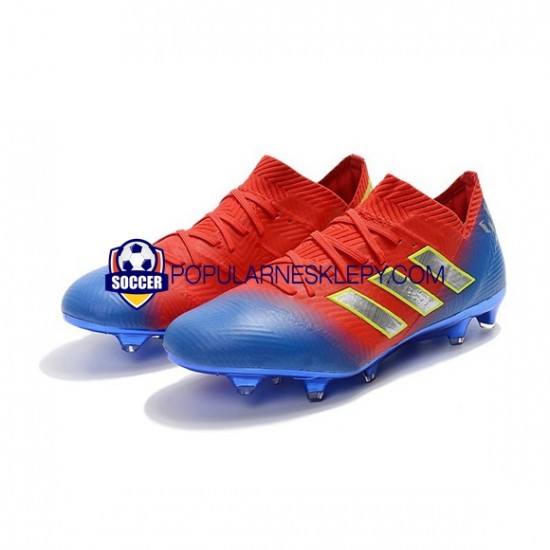 Czerwony Niebieski Biały Adidas Nemeziz8.1 FG Buty piłkarskie