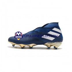 Niebieski Biały Czarny Adidas Nemeziz9 FG Buty piłkarskie