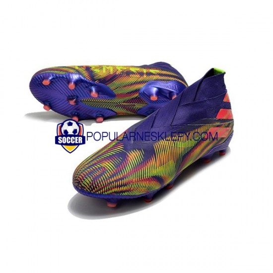 Różowy Zielony Adidas Nemeziz9 FG Purplecolor Buty piłkarskie