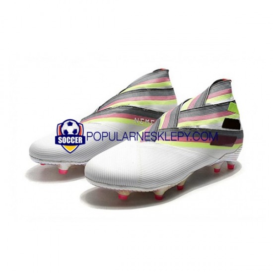 Biały Czarny Adidas Nemeziz9 FG Buty piłkarskie