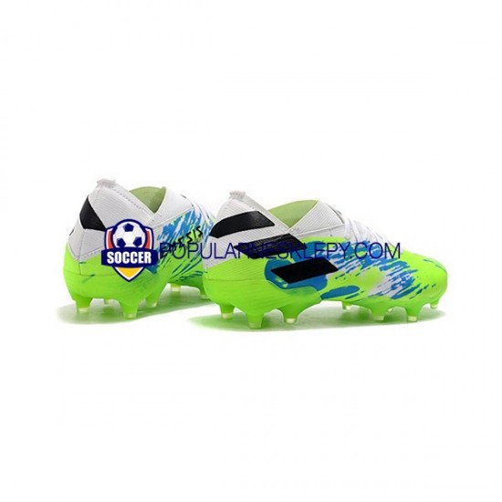 Niebieski Zielony Czarny Adidas Nemeziz9.1 FG Buty piłkarskie