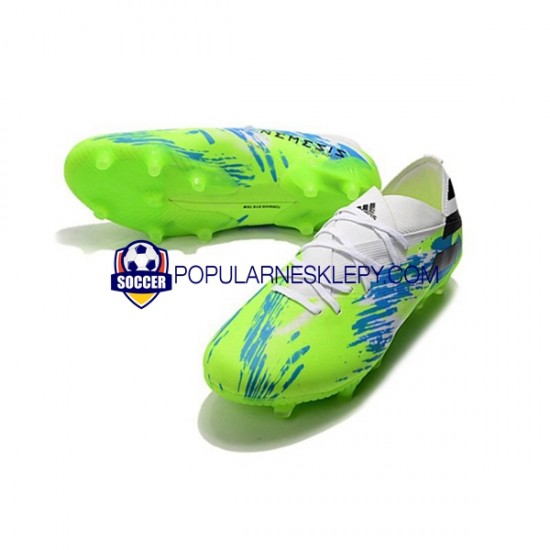 Niebieski Zielony Czarny Adidas Nemeziz9.1 FG Buty piłkarskie