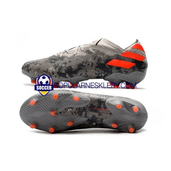 Szary Pomarańczowy Biały Adidas Nemeziz9.1 FG Buty piłkarskie