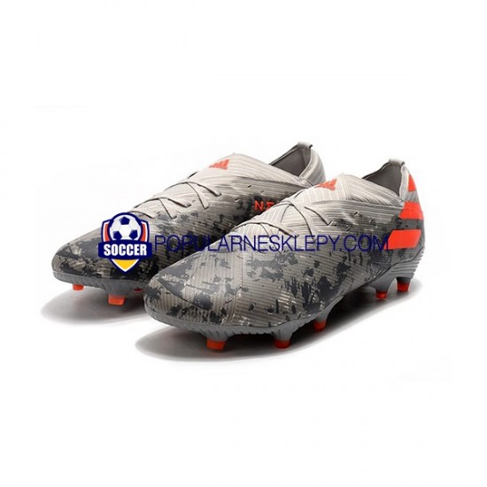 Szary Pomarańczowy Biały Adidas Nemeziz9.1 FG Buty piłkarskie